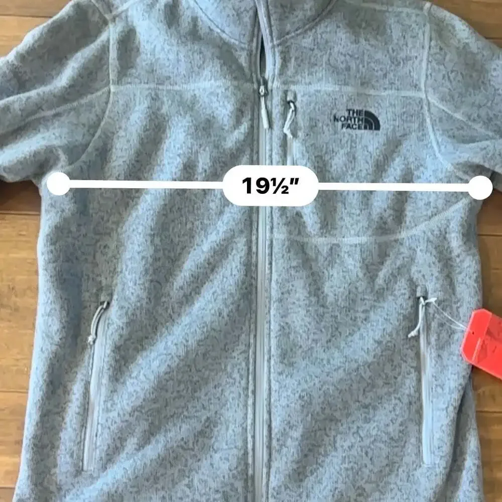 North Face Gordon Lyon Sweater Fleece Full Zip Jacket Mens M Gray NWT Microsoft